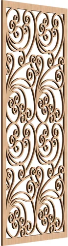Vista 63 de 9 3/8"W x 24 3/8"H x 1/4"T Marilla Decorativos Paneles de Pared de Madera Calado, Abedul