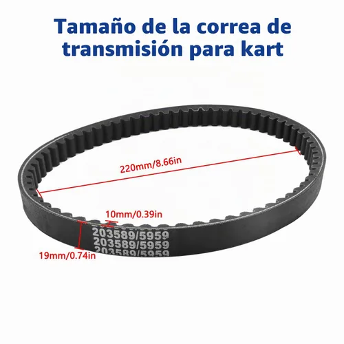 Vista 2 de 203589/5959 Correa de transmisión Go Kart Compatible con correa de transmisión convertidor de par serie 30 Reemplazo para Manco Comet Murray 12-8487