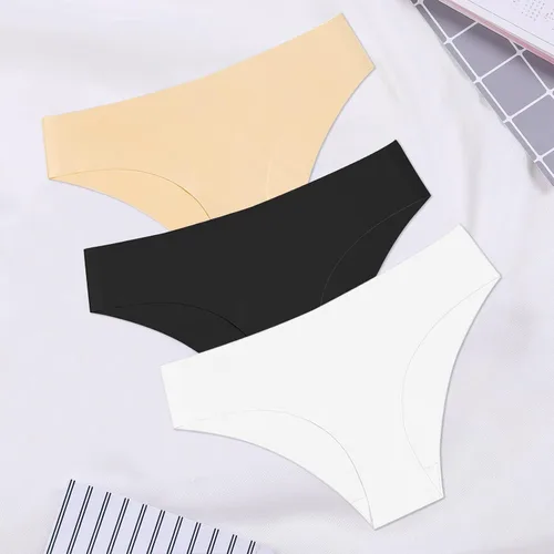 Vista 7 de Womens Seamless Bikini Panties Soft Stretch Invisibles Briefs No Show Hipster Underwear 7-pack S-XL