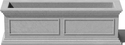 Vista 9 de Veradek Brixton - Maceta de plástico para ventana, maceta rectangular grande para balcón, alféizar de ventana al aire libre, resistente a las Gris