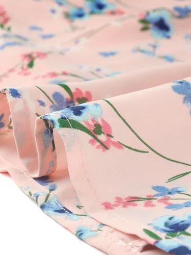 Vista 5 de Allegra K Vestido corto sin mangas con cuello redondo y cintura alta para mujer