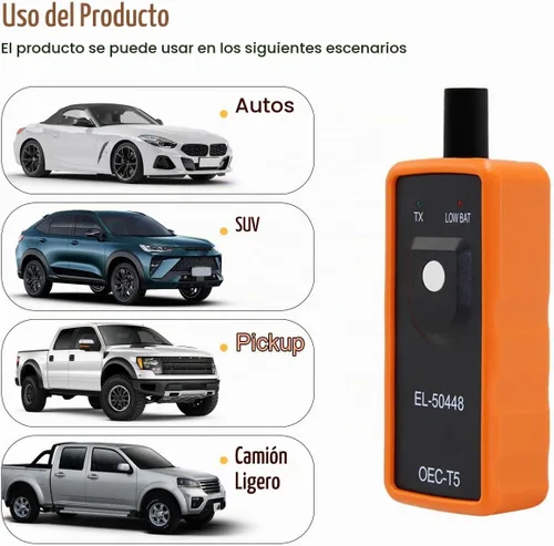 Vista 4 de ZIMISI EL-50448 Herramienta de restablecimiento TPMS, Sistema de sensor de monitoreo de presión de neumáticos OEC-T5, herramienta de activación