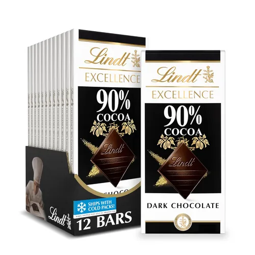 Vista 18 de Lindt EXCELLENCE Barra de caramelo de chocolate oscuro con 70% cacao, 3.5 onzas, paquete de 12