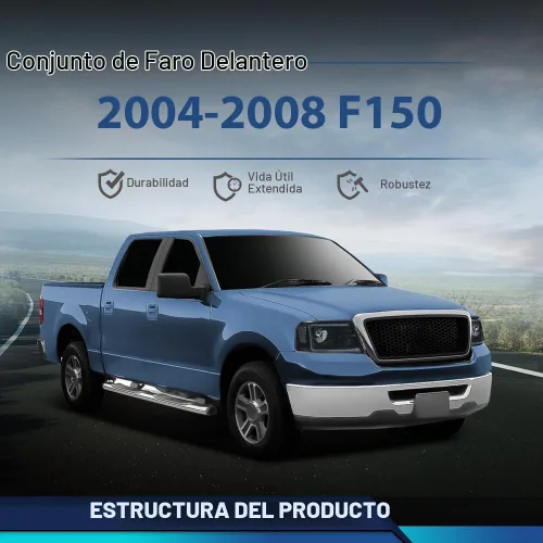 Vista 2 de PIT66 Conjunto de faros LED para F150 2004-2008, Lincoln Mark LT 06-08