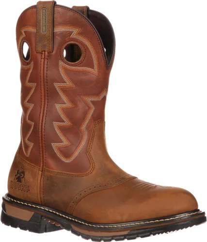 Vista 8 de ROCKY Original Ride Branson Saddle Roper Botas Western impermeables
