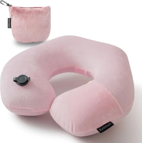 Vista 15 de Keemall Almohada de Cuello de Coche Inflable, Almohada de Reposacabezas de Coche Inflable Suave para Asiento de Conducción con Correa Ajustable
