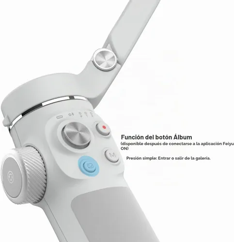 Vista 6 de FeiyuTech VB4 Kit de 3 ejes Smartphone Gimbal – Barra de extensión integrada de 8.5 pulgadas, seguimiento facial AI y luz de relleno, funda