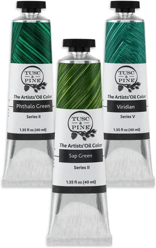 Vista 8 de Tusc & Pine Pintura al Óleo para Artistas - Juego de 40 ml de 3 - Colores Azules Surtidos - Sin Amarilleo, Consistencia Rica y Cremosa, Máxima Carga