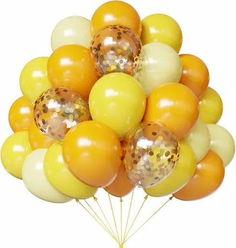 Vista 21 de YMSZ Globos negros y dorados, 67 globos metálicos dorados y negros de 12 pulgadas para cumpleaños, jubilación, graduación, decoración de fiesta