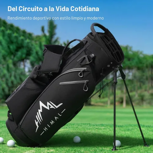 Vista 6 de GoHimal Lightweight 14-Way Golf Stand Bag for Men & Women Durable Club Bag, Dual Straps, Multiple Pockets, Rain Hood Included