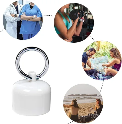 Vista 8 de Soporte de joyería de viaje, llavero portátil para anillos, caja de almacenamiento de joyas deportivas, estuche de joyería de viaje, contenedor