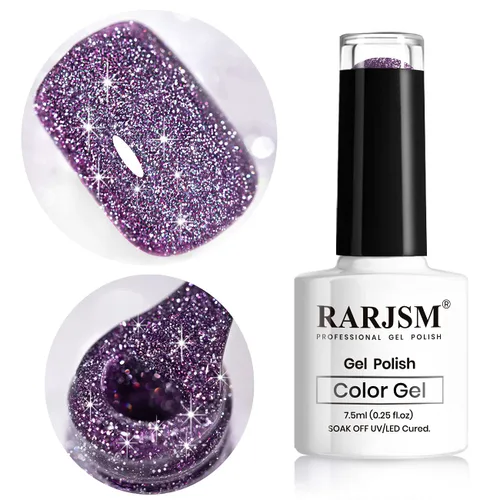 Vista 30 de RARJSM - Esmalte de uñas de gel con purpurina, de color verde oliva, brillante y brillante, para manicura DIY y salón de uñas, requiere secado
