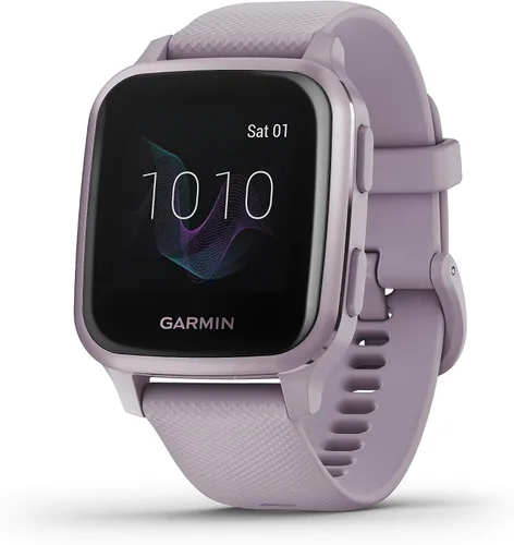 Vista 5 de Garmin Venu Reloj inteligente con GPS con monitoreo avanzado de salud y características de fitness Negro con banda negra