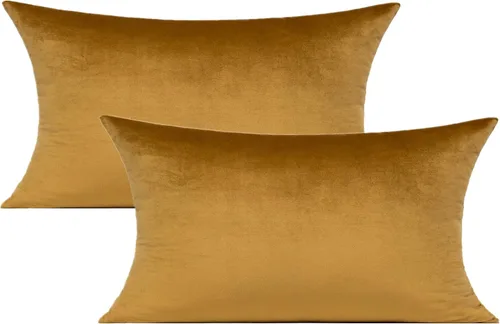 Vista 21 de VAKADO Juego de 2 fundas de almohada de terciopelo beige crema de 16 x 16 pulgadas, fundas de cojín cuadradas suaves y sólidas, decoración del hogar