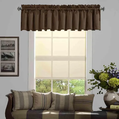Vista 36 de Cenefa Extra Ancha Beige de 104 Pulgadas para Ventanas, Cenefa Opaca Pequeña de Media Ventana para Sala de Estar, Dormitorio, Estilo Granja, Cenefa