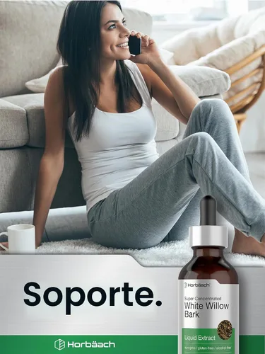Vista 7 de Horbäach Tintura de extracto de corteza de sauce blanco 2 onzas líquidas