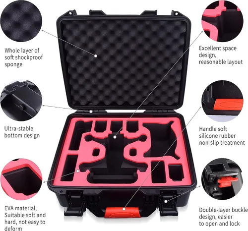 Vista 4 de FPVtosky Funda profesional para DJI FPV resistente al agua para combo de dron DJI FPV lentes V2 controlador de movimiento y otros accesorios