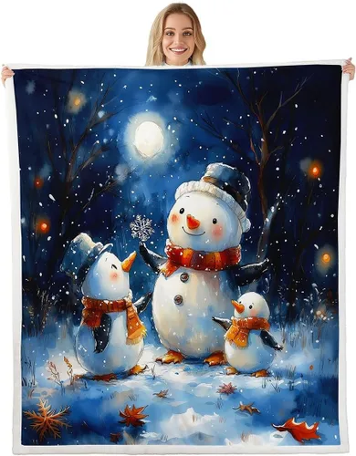 Vista 8 de Manta de cama Kawaii de Papá Noel, manta rústica de felpa con corona de Navidad para decoración rústica del hogar, manta de franela de flores rojas