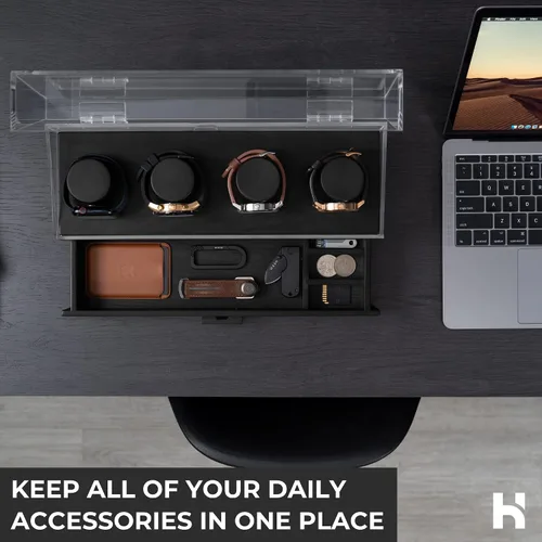 Vista 4 de Estuche de exhibición para reloj organizador de relojes para hombre caja de reloj para hombre caja de reloj de madera para hombre caja de reloj