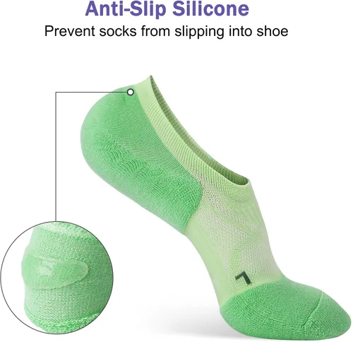 Vista 5 de THATISHE Calcetines de compresión acolchados para mujer calcetines de tobillo de corte bajo 5 pares