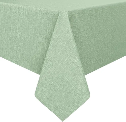 Vista 16 de Romanstile Mantel de PVC 100% impermeable, cuadrado, a prueba de derrames de aceite, resistente a las manchas, manteles de plástico fáciles de Beige
