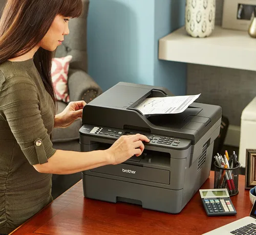 Vista 6 de Brother MFC-L2690DW Impresora láser monocromática todo en uno, impresión de escaneo de fax, impresión automática de 2 caras, conectividad