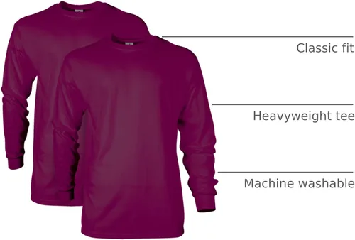 Vista 109 de Gildan - Camiseta de manga larga de algodón ultra estilo G2400 para adultos, paquete múltiple