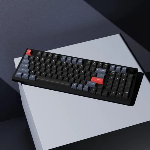Vista 8 de Keychron V5 Wired Custom Mechanical Keyboard Knob Version, 96% Layout QMKVIA Programmable with Hot-swappable Keychron K Pro Red Switch Compatible
