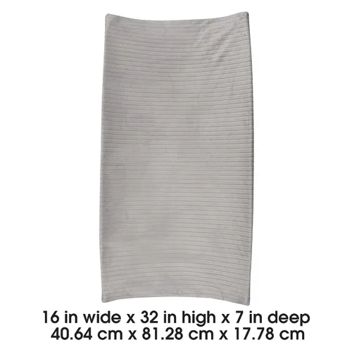 Vista 5 de Boppy Funda para cambiador, tela Minky acanalada gris