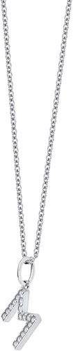 Vista 3 de Tienda Collection Platinum Plated Sterling Silver Infinite Elements Cubic Zirconia Initial Pendant Necklace, 18