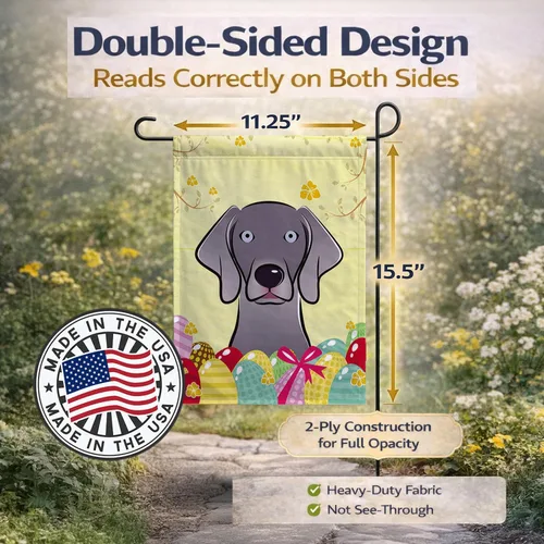 Vista 175 de Caroline's Treasures BB1923GF Bandera decorativa para jardín con diseño de Border Collie, para caza de huevos de Pascua, para jardín, jardín, patio