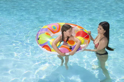 Vista 7 de Poolmaster Flotador de tubo de piscina de 48 pulgadas, círculos brillantes