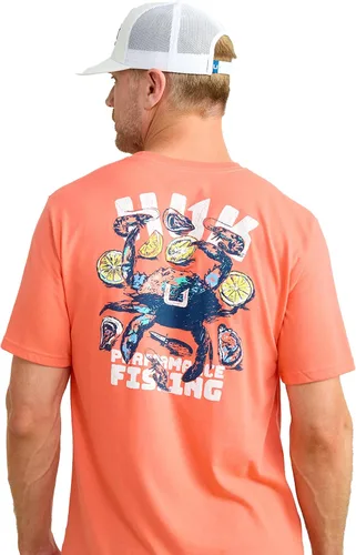 Vista 16 de HUK Mens Fishing Graphic Tee, Performance Short Sleeve, Quick-Dry Bass Bones - Búho nocturno