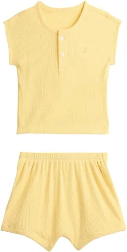 Vista 5 de GAP Conjunto Henley acanalado de 2 piezas para bebé