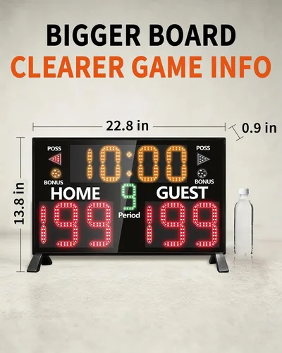 Vista 2 de LUCKY TIME Double-Sided Pro Basketball Scoreboard with Buzzer