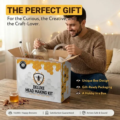 Vista 4 de Kit completo de fabricación de hidromiel para principiantes con levadura e ingredientes de primera calidad - Kit de inicio de elaboración de cerveza