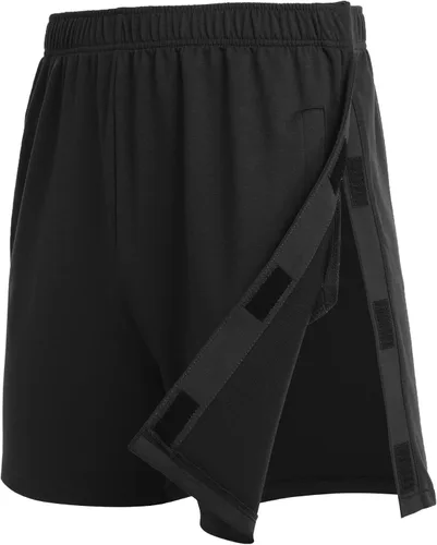 Vista 12 de Deyeek - Pantalones cortos unisex desmontables con cierre de botón, de algodón atlético, para recuperación post cirugía de rodilla, reemplazo