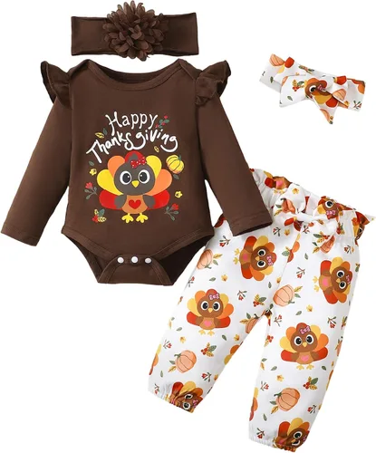 Vista 89 de SUNNY PIGGY Ropa para bebé recién nacida, con volantes, mameluco de algodón floral, conjunto de pantalones de algodón para niñas