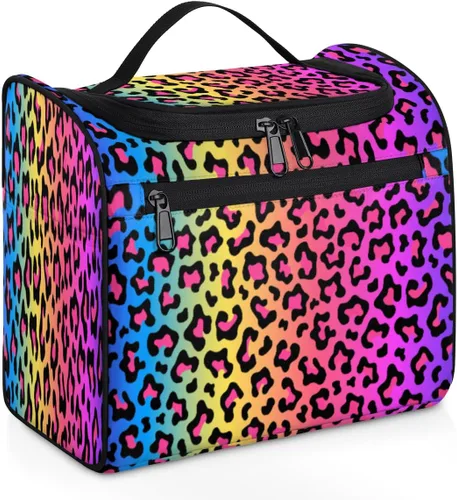 Vista 19 de cfpolar Animal Fox Flores Colgantes Neceser de Viaje Neceser Organizador de Maquillaje Bolsa de Almacenamiento de Cosméticos Baño Bolsa