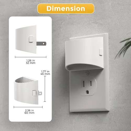 Vista 7 de L LOHAS LED - Luces nocturnas enchufables en la pared con 3CCT ajustable (1600K/3000K/5000K), luz nocturna de 1W enchufable en la pared, sensor