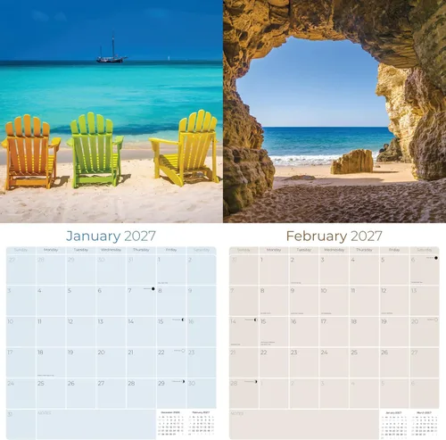 Vista 212 de Calendario de grises africanos 2025 2026 – Planificador mensual de pared de aves africanas – 12 x 18 pulgadas (abierto), calendario de pared