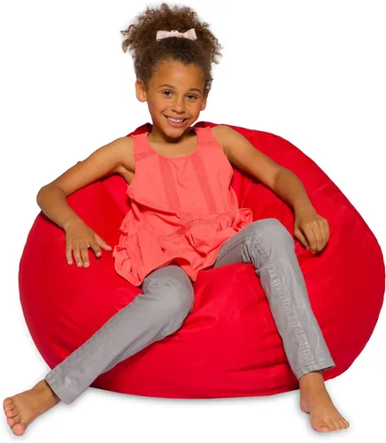 Vista 42 de Posh Creations - Sillón puff para niños, adolescentes y adultos, incluye funda extraíble y lavable a máquina, tamaño mediano de 27 pulgadas, lona