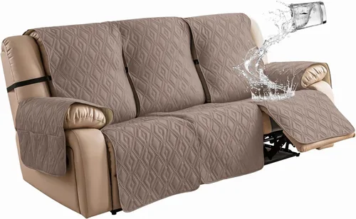 Vista 18 de Genina - Funda impermeable para sillón reclinable de dos plazas, funda antideslizante para sofá, funda para sofá reclinable de 2 plazas, funda