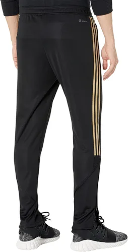 Vista 2 de adidas Pantalones Tiro para hombre, Negro y dorado reflectante.