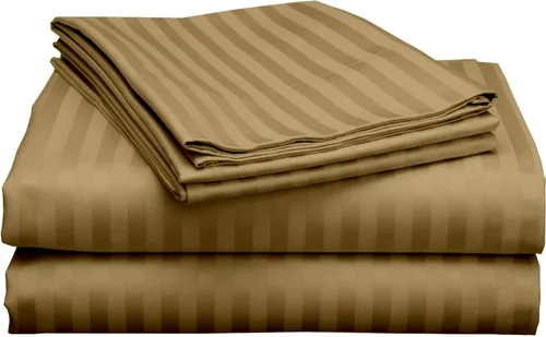 Vista 3 de Top Split Queen Sheets-Black Stripe-800 TC 100% algodón egipcio, juego de sábanas de cabeza dividida superior para camas ajustables, sábana bajera