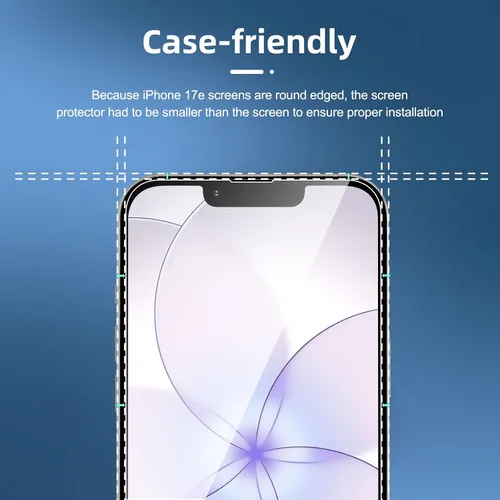 Vista 66 de NEW'C Paquete de 3 protectores de pantalla de privacidad para iPhone Air/iPhone 17 Air (6.5 pulgadas), película de vidrio templado antiespía