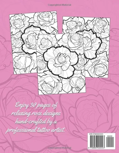 Vista 2 de Roses Coloring Book for Adults and Kids, 30 Beautiful Rose Illustrations for Adults and Kids