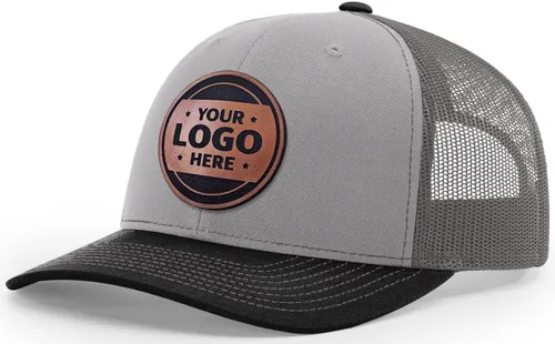Vista 62 de Sombrero de parche de cuero de camionero personalizado grabado con láser