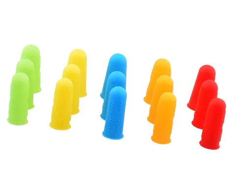 Vista 7 de 30 tapas de silicona para pistola de pegamento caliente, 5 colores protectores de dedos