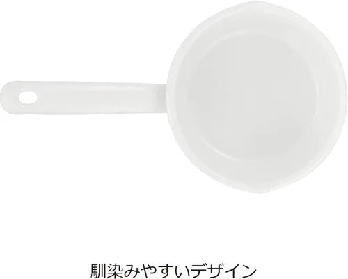 Vista 3 de Nichinichi Tools YN-M12 Noda Horo - Sartén para leche con una sola mano para fuego de gas, fabricada en Japón, color blanco, 4.7 pulgadas (4.7 in)
